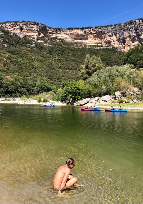 Skinny dipping fun in the Ardeche. https://t.co/FGtXM8xKlt