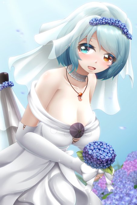 【100日後に幸せになる小傘ちゃん】
 ≪100日目≫
 「これからもよろしくねっ!」
#多々良小傘 #ジューンブライド 