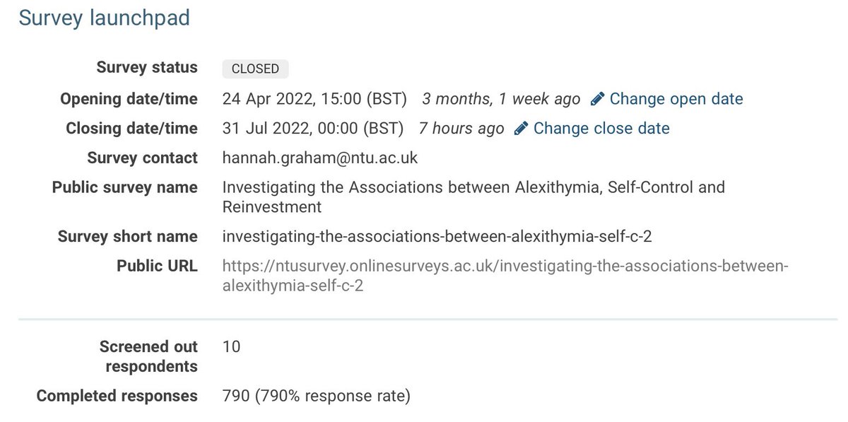 I just wanted to say a great massive thank you to everyone who took the time to complete/share study 1 of my PhD journey! Now it’s time to analyse the data and see what results we have ☺️🎉🤗