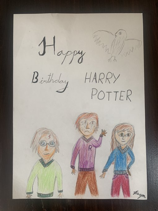 Wishing Harry Potter a very happy birthday from Keya 