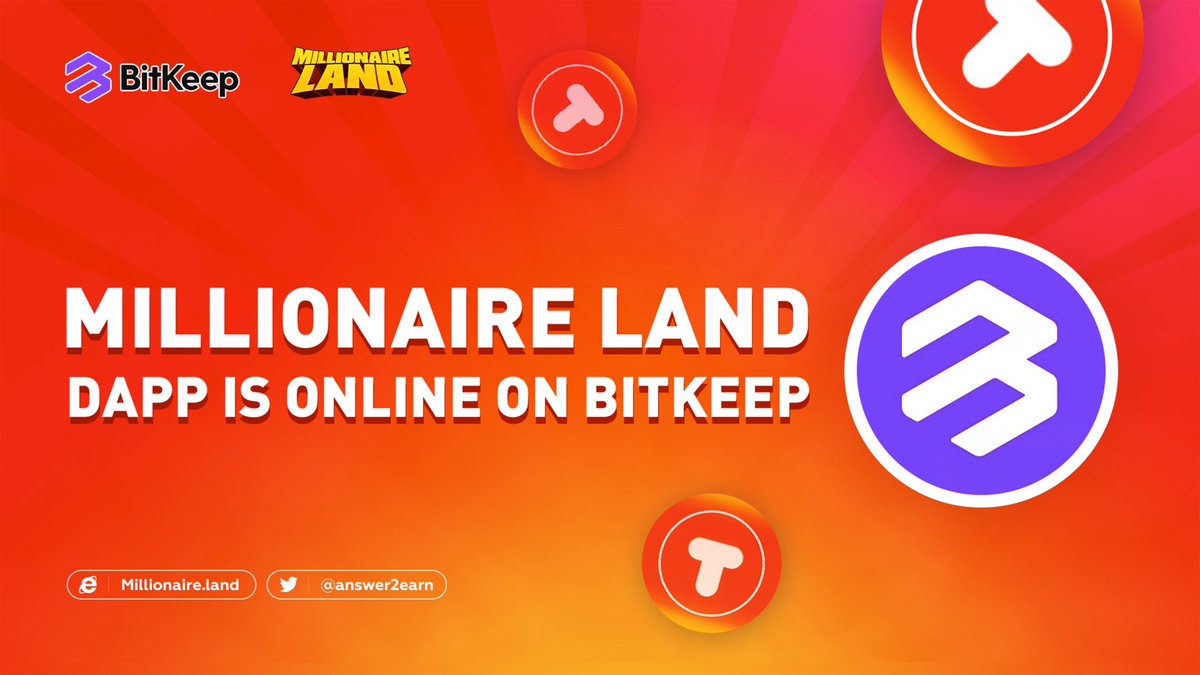 answer2earn's tweet photo. @answer2earn Dapp is now online @BitKeepOS. Looking forward to our development together.🔜❤️

#bitkeepwallet #NFT #dapp #BSC $BNB $TOK $POK #MillionaireLand https://t.co/oiKEw9JMH5
