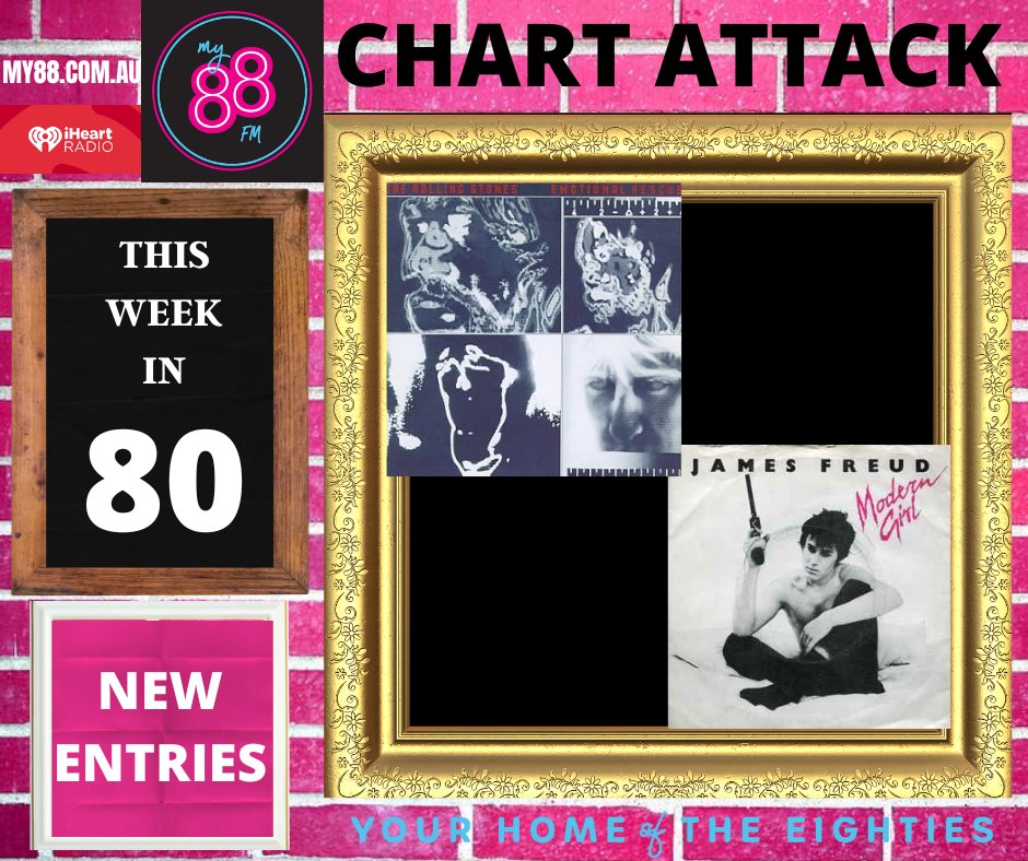waynetunks's tweet photo. #ChartAttack on @My88_FM: New Entries from this week in 1980:
45: ModernWoman #JamesFreud
44: Emotional Rescue #RollingStones
Not many this week!
Which is your favourite? https://t.co/Edj2C8YJVf