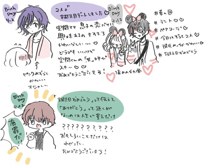 キャラクターの誕生日のtwitterイラスト検索結果