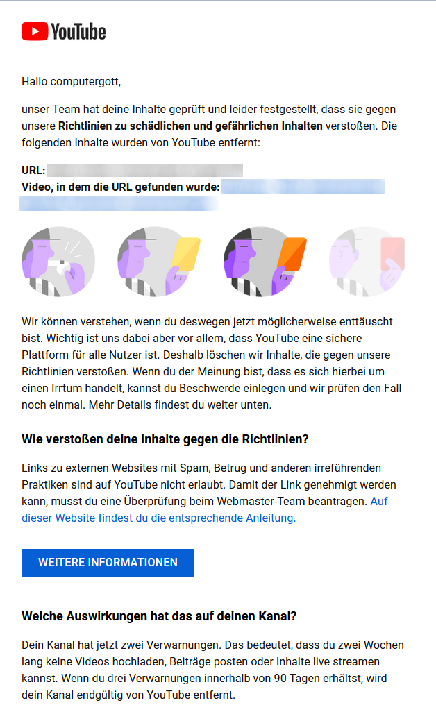 ComputergottYT's tweet photo. Innerhalb von wenigen Stunden mehrere bekommen..

Ist dann wohl die 2-wöchtige Zwangspause

#YouTube https://t.co/CcZ2uYhDyJ
