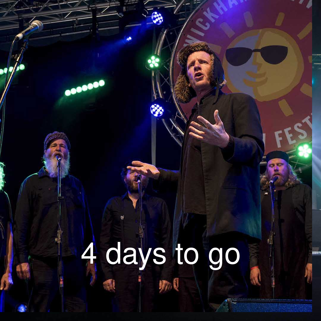 There's now just 4 DAYS TO GO until gates open for Wickham Festival 2022! @TheSpookyMen are back at Wickham on Friday, on Main Stage 1 at 14.00.