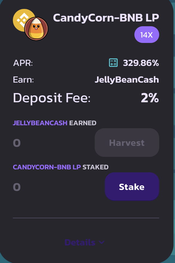 #CandyCorn Is up

Buy it with #jellybeancash or with #BNB on <a href="/PancakeSwap/">PancakeSwap</a>:

pancakeswap.finance/swap/0x7eAC11B…

Earn Jellybeancash by LP farming Candycorn and bnb

@cctip_com airdrop 0.01 ETC 66 #jellybeancash