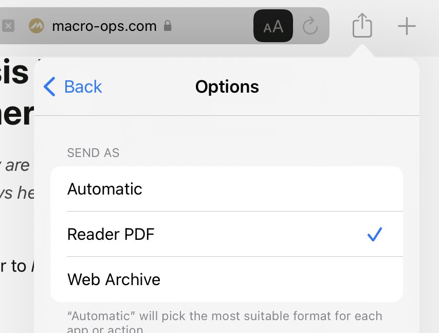 49percentoff's tweet image. @AppleSupport Hi, when selecting “send as PDF” or “PDF Reader” via the share dialog and saving the file, Safari fails to include images. Please forward to engineering. #LatestiOS, likewise on older versions. Thanks. 
icloud.com/iclouddrive/07…
Original: macro-ops.com/technical-anal…