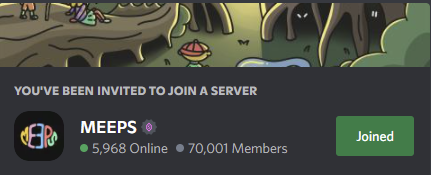 MEEPS discord

Join here:
discord.gg/pQwVQHKt

#NFT #ETH