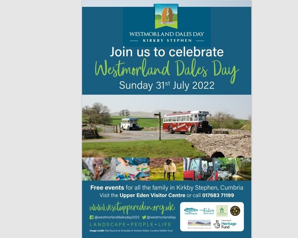 Don't miss Westmorland Dales Day today - lots of free events for all the family in Kirkby Stephen.

orlo.uk/XzXc1