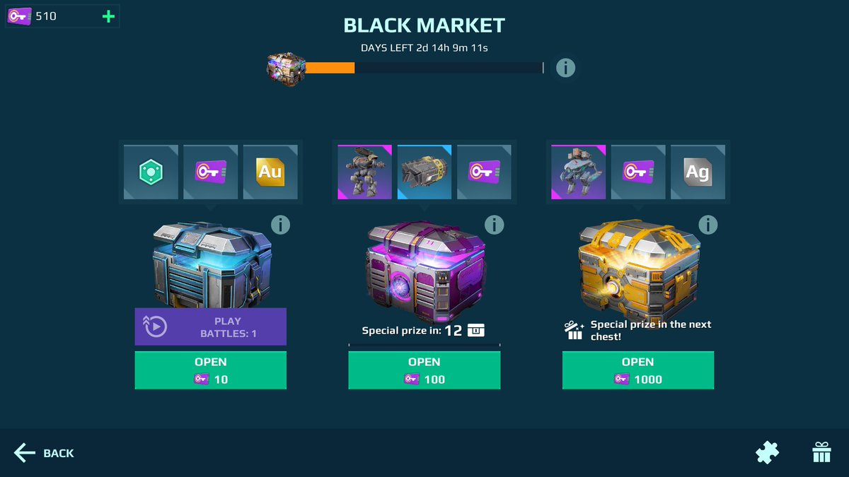 ST33NPLAYZ543's tweet image. Should i Open 5 chest or keep until I get to 1000 keys? #warrobotsgame #warrobots