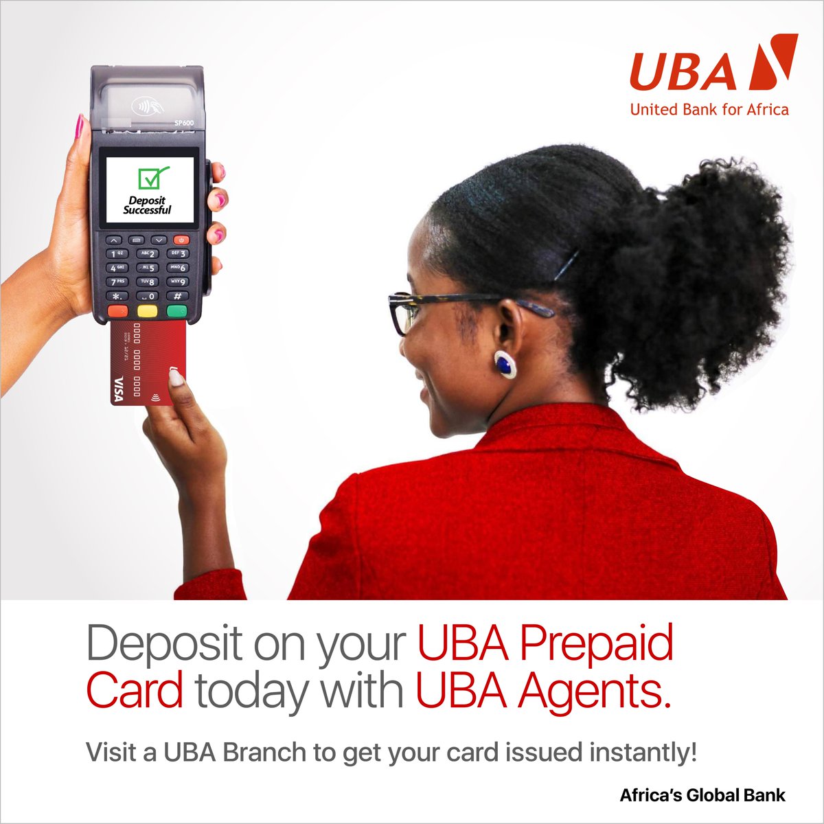 UBAUganda's tweet photo. Prepare your weekend ahead of time! Don't forget to make that important cash deposit.
Visit your nearest UBA Agent to deposit cash on your UBA Prepaid Card instantly.
#AgentBanking #UBAAgencyBanking #UBACardDeposits #UBAAgent
#CardLoads https://t.co/oF4rI2HK9c