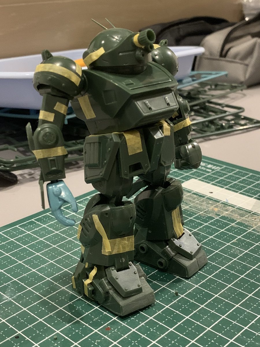 #俺のAT
タカラ 1/35 当時物のスコープドッグが発掘できたので素組みしてたんだけど、、、写真1枚目までは「らしい」感じで満足しながら組み立てを進めてたら、腕をつけた途端にバランスががががが。。。むせる
#ボトムズ #プラモデル #むせる