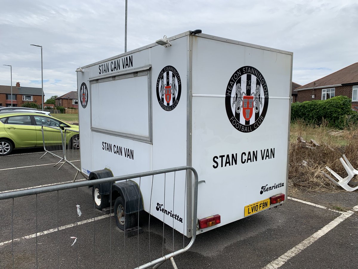 Heatonstan's tweet photo. STAN CAN VAN

Welcome to our newest signing … the Stan Can Van! 

We know how queues can build at the bar, so there is now another outlet to quench your thirst &amp; you won’t even miss any of the match!

Opening tonight with guest ale from @OverkillBrewery! https://t.co/quILUSEZvv