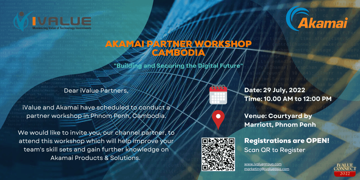 iValueInfoSoln's tweet photo. @iValueInfoSoln @Akamai #ChannelPartner workshop in #Cambodia today. #iValue excited to serve Cambodianenterprises in their #DigitalTransformational journey to protect&manage their Data,Network,Application along with our #Cambodian Channel Partners
#data #DNS #ddosattacks #cloud https://t.co/jLUCd08H9p