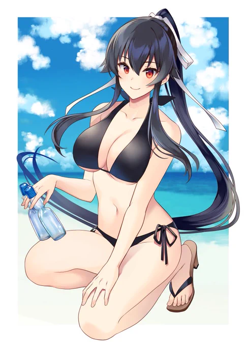 水着の矢矧を描きました 