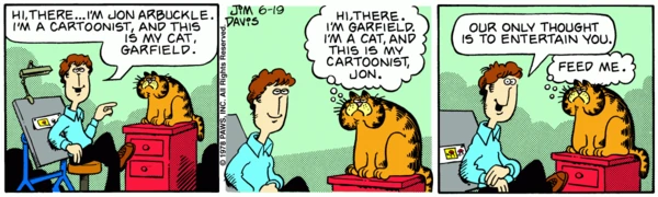  Happy birthday Jim Davis!
Lets not forget the first ever garf comic strip 