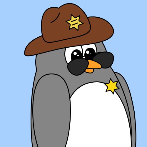 DebraShiba's tweet photo. Sheriff William stands guard over this small town! As a child, I dreamed of becoming a sheriff, have you ever seen a penguin sheriff? Unfortunately I don't😔

#NFTCommunity  #PolygonNFT  #NFTProjects  #NFTs  #OpenSeaNFT  #NFTsales https://t.co/dRZBvhMfYJ