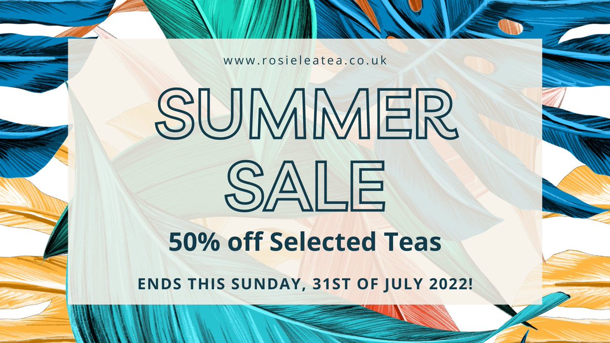 Our Summer Price Blitz ENDS this Sunday, 31st of July!

Stock up on selected ranges of teas for 50% off while stocks last!

bit.ly/3nMf45x #summersale