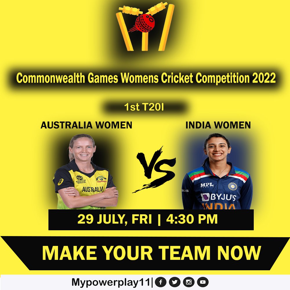 Will India Women open their Account with Victory 😍 Or The Mighty Australian Continue their Winning Streak🤨 Play on #mypowerplay11 & Win Big Daily 👉 mypowerplay11.com #commonwealth2022 #womenscricket #AUSWvsINDW #INDWvsAUSW #playfantasy #makeyourteamnow