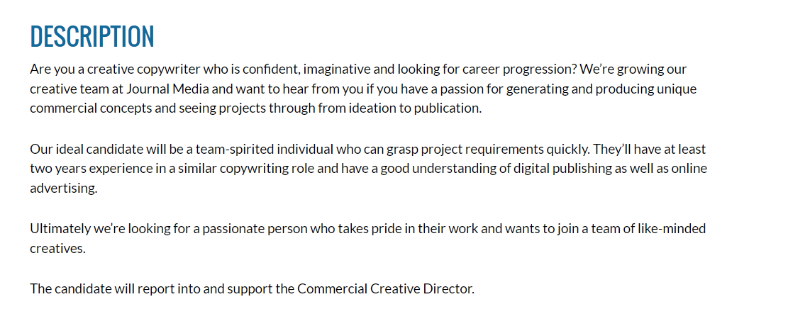 Journal Media - Ireland’s largest indigenous advertising network - is expanding its team. If you happen to be a creative copywriter who is confident, imaginative and looking for career progression, read on... #jobs #jobfairy careers.thejournal.ie/commercial/cre…