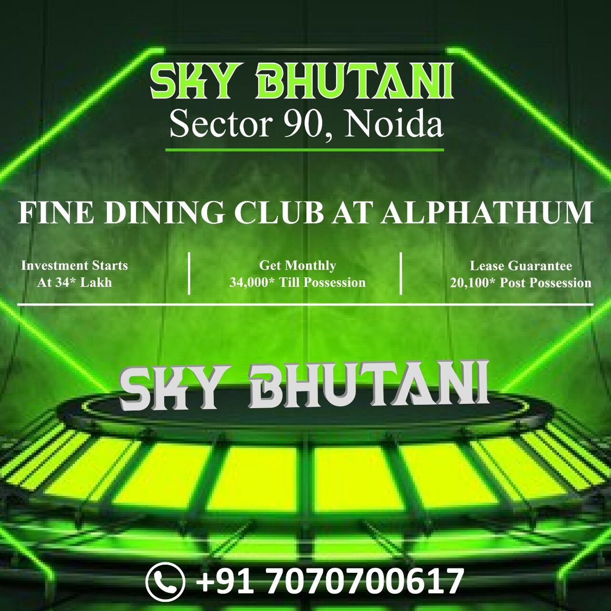Sky Bhutani 
📍Sector-90, Noida

- Get monthly 34000 till possession
- Investment starts 34 lac﹡
- 25% Revenue Sharing post possession

📞7070700617 

#TheHeenaRealtyMakers #realestate #alphathum #noida #dine #skybhutani #realtor #realty #investment #retailproperties #investor
