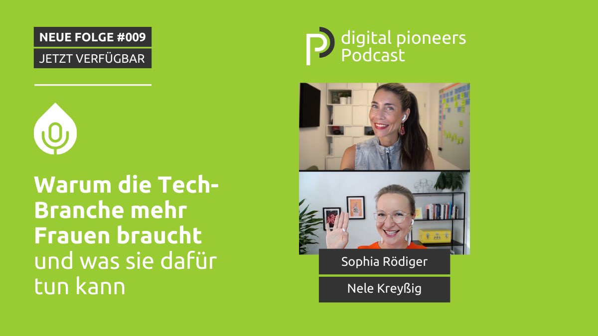 Leute! Heute ist CEO <a href="/BloXmove/">bloXmove</a> UND birthday girl <a href="/SophiaRoediger/">Sophia Roediger</a> in unserem #digitalpioneers Podcast 💚 🍾! Wir sprechen über #WomenInTech und die wirtschaftliche und gesellschaftliche Relevanz von #Vielfalt in der Tech-Branche. Hörbar überall und hier: digital-pioneers.io/podcast/