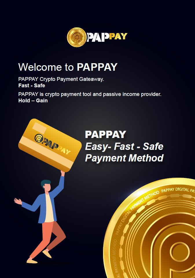 $PAPPAY 

👉TG: t.me/pappayofficial… 

👉pappay.net
👉Contract: 0x8C88699ef5adA1E5bEDFf7a4590aA346Abd3536d

#PAPPAY #app #token #newtoken #pappay #pancake #BTC  #uniswap #vanchat  #Coinmarketcap #CoinGecko #MOON #BNB  #HODL