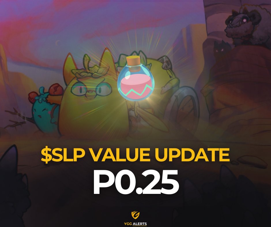YGGAlerts's tweet photo. $SLP Value update as of 2:30 PM PHT. 

It is back at the P0.25 mark

https://t.co/sAqRlbsdQo
#yggalerts https://t.co/Y3w435u17j