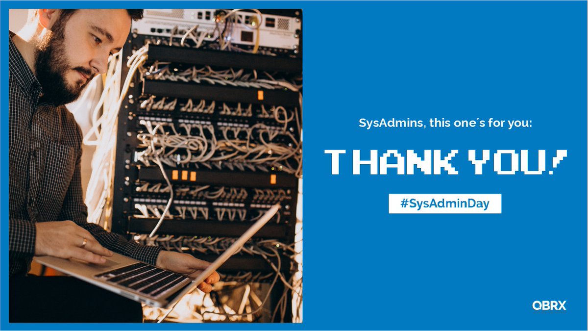 myQBRX's tweet photo. Heute ist der letzte Freitag im Juli - Zum Ehrentag des Sysadmins sagen wir DANKE an alle Systemadmins! DANKE für eure Arbeit! 😊
#happySysAdminDay #systemadministratorday #danke #it https://t.co/cW7JPEoIQP