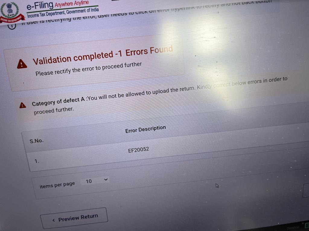 Ashish9A's tweet photo. The error is coming repeatedly but the portal is very smooth🤔 #Extend_Due_Date_Immediately #ExtendDueDate #incometaxindia #infosys https://t.co/iJDKvbDe1U