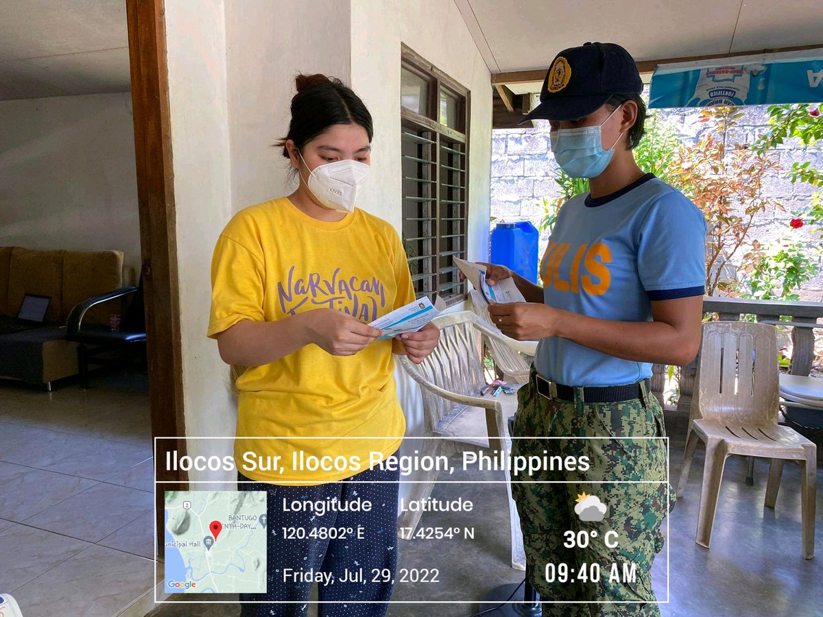 July 29, 2022-personnel of Narvacan MPS under the supervision of PMAJ ARCADIO V VILORIA, OIC conducted Barangay visitation at Orence, Narvacan and distributed IEC material re: RA 9262 and RA 8353 with hotline number of this station.<a href="/pro1officialtw/">@pro1officialtw</a> <a href="/isurppo/">ILOCOS SUR PPO</a> @PCADGIlocos