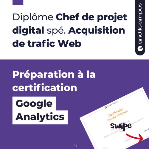 Andilcampus's tweet photo. Andilcampus vous accompagne dans la certification #Google #Analytics.

🎓 Diplôme Chef de projet digital spé. Acquisition de trafic (niv. Bac +4)
💰 #Alternance (contrat pro./#apprentissage), CPF, AIF, etc.
📅 Rentrée 13/10
🔗 https://t.co/K36PhvGXmh

#marketingdigital #seo #sea https://t.co/nVus9ZKjqC