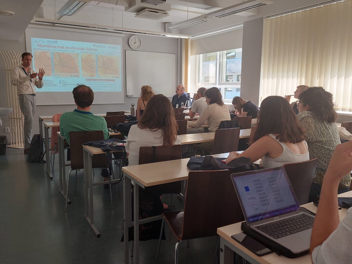 It was great to discuss the need for a multi-scalar approach for heat resilience at #aesop2022. Our thermal comfort assessment identifies #heatstress #vulnerabilities on different scales and with #PET measures on the ground it shows the cooling effects of solutions @HvAUrbanTech