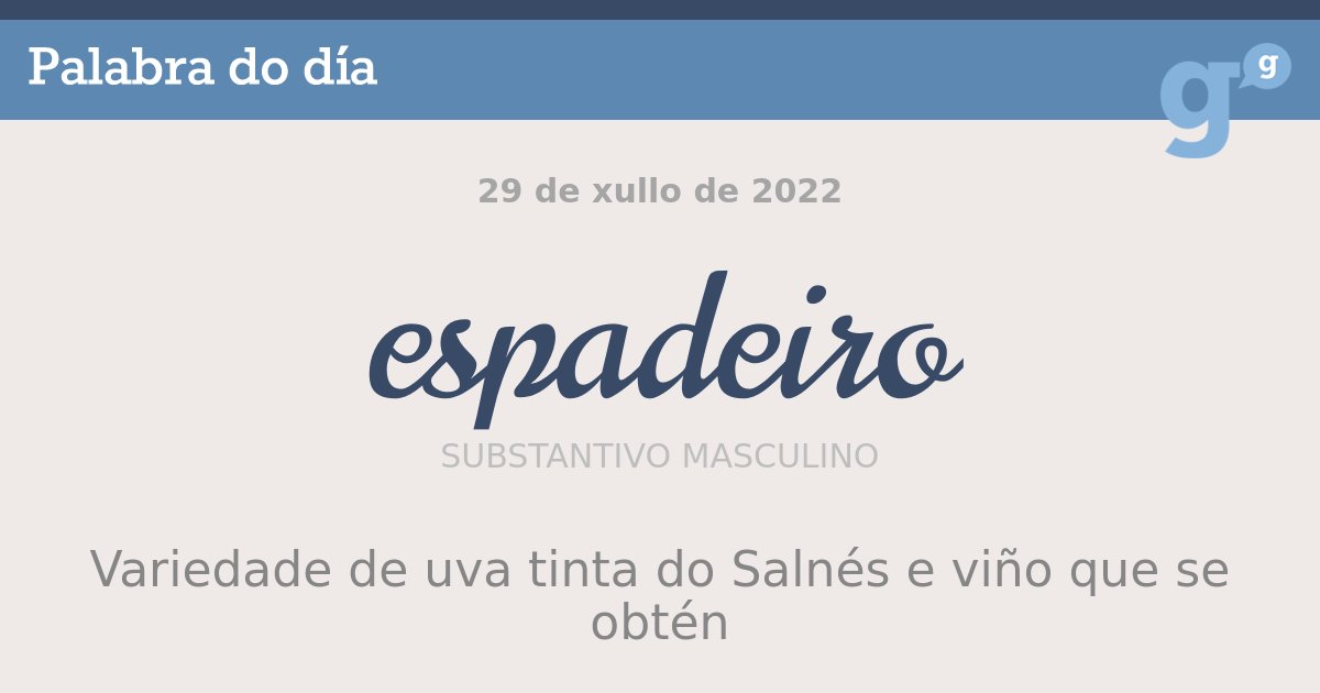 PortalPalabras's tweet photo. Algunhas adegas do Salnés comezaron a traballar na recuperación do #espadeiro que case desaparecera a finais do século XX. #palabradodía- https://t.co/6Ro1XSakn4 https://t.co/kXk3EAzExo