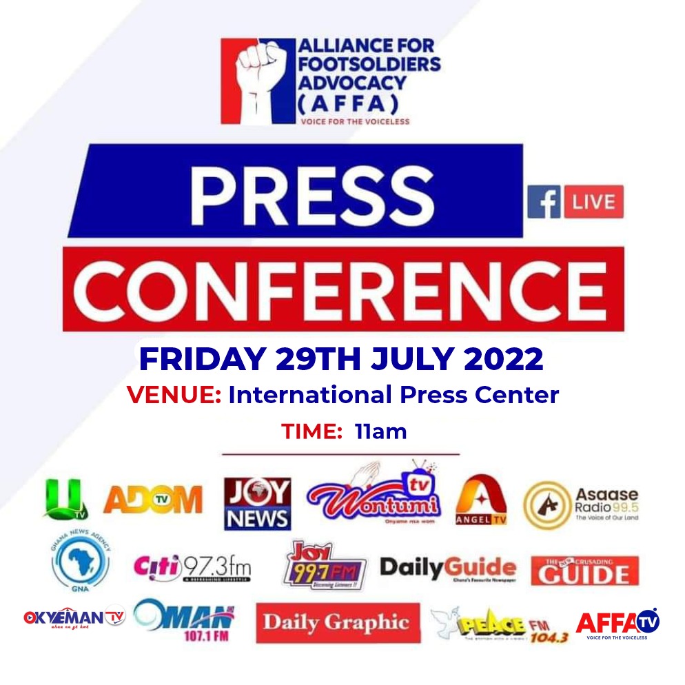 Today @ 11am

Venue: International Press Centre.
#AFFA
#VoiceForTheVoiceless