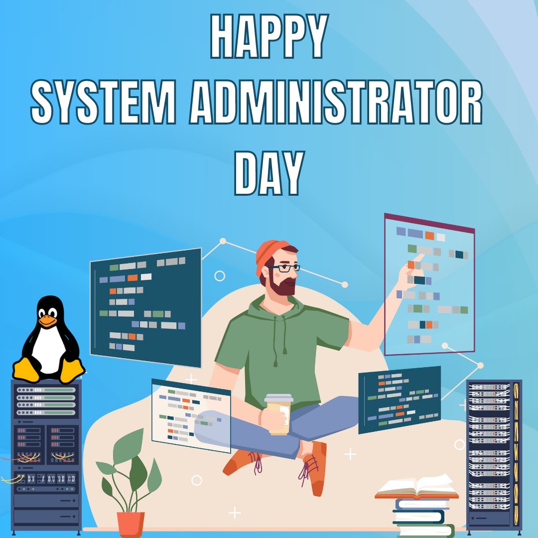 The last Friday of the July is celebrated as the Sysadmin Appreciation Day 👨‍🏫👩‍🏫👩‍💻👨‍💻

Happy #sysadminday to all the sysadmins out there 🎉🥂🍾