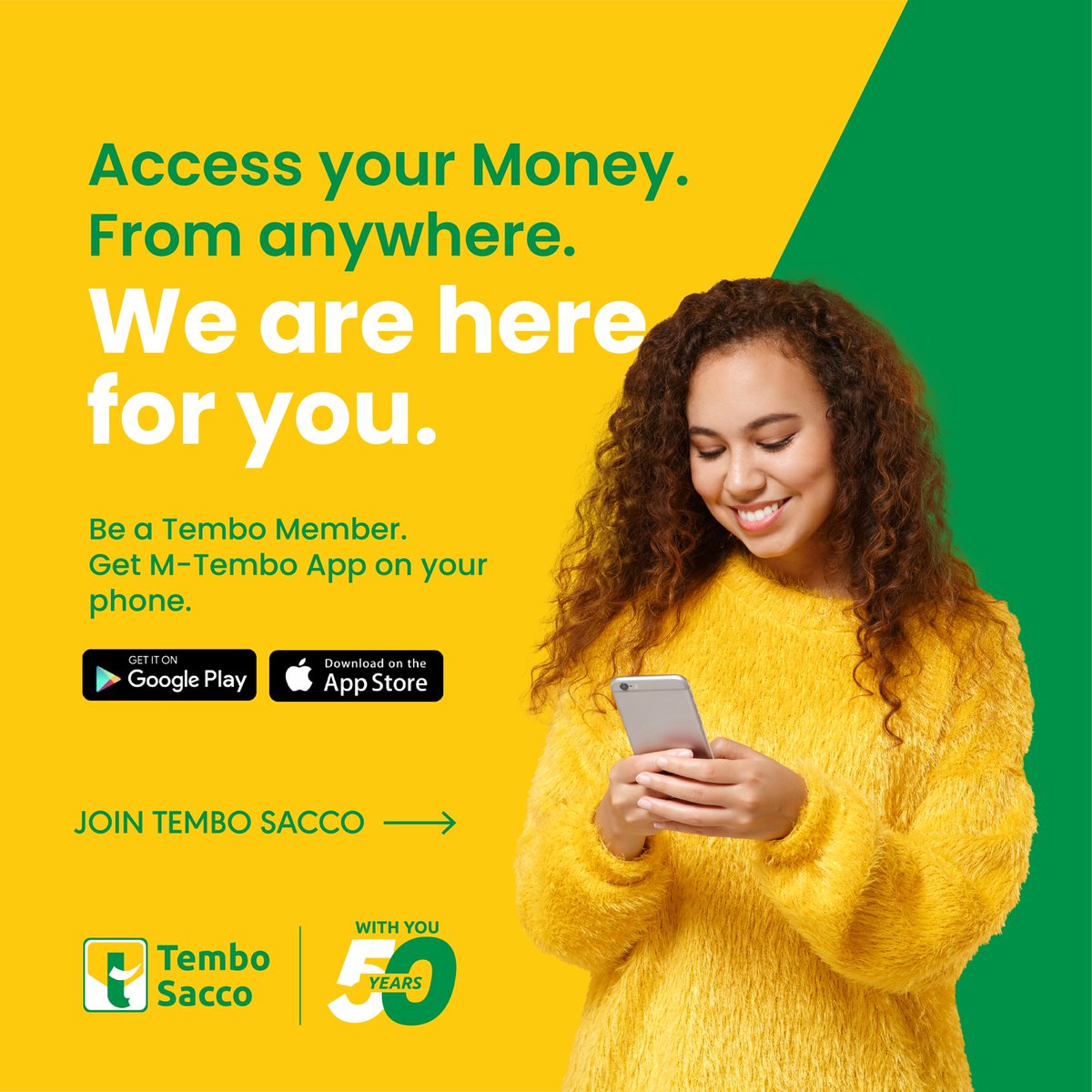 Tembosaccoltd's tweet photo. SAVE, SAVE, SAVE!!
Open a Tembo Sacco account and start saving TODAY.
Get access to our loan products when you save for 6 months.
IT'S THAT EASY!!
JOIN TEMBO SACCO: 0722 992469
#WithYou50Years #TemboSacco #JoinUsToday  #WithYouAllTheWay https://t.co/cKHCnQw9KJ