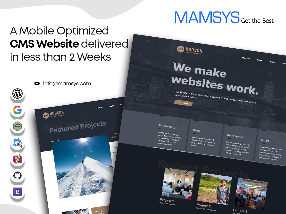 mamsysworld's tweet photo. #WordPress #Website delivered by @mamsysworld in Less than 2 Weeks
#CMS website for a #WebDevelopment company that is #mobileoptimized, #seooptimized &amp; #speedoptimized
Want to get your website ready fast? Mamsys is experienced in delivering quality WordPress websites in less time https://t.co/j0lt7IXzF5