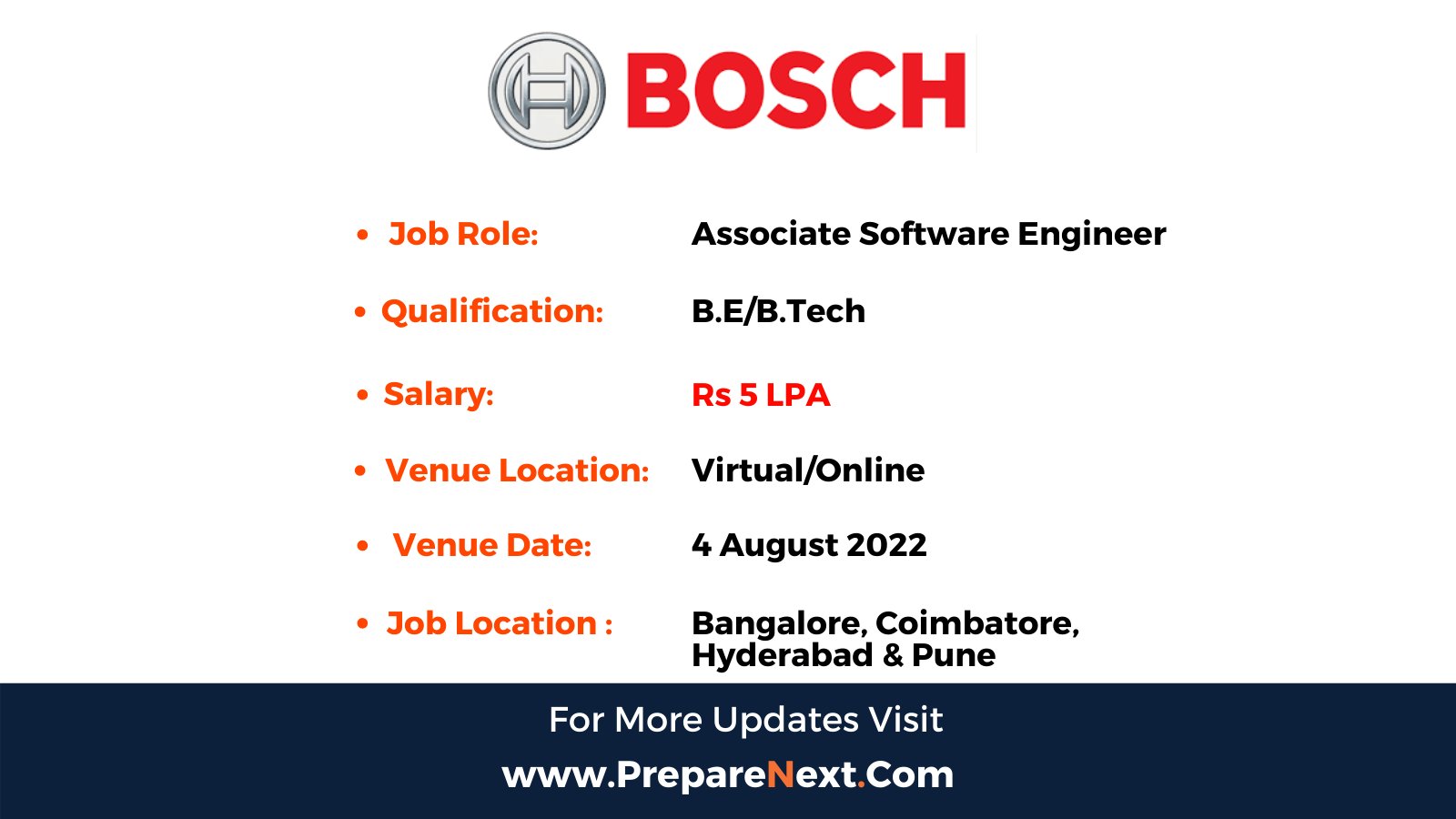 PrepareNext.Com on X: &ldquo;Bosch Hiring 2022 👉Link https://t.co 