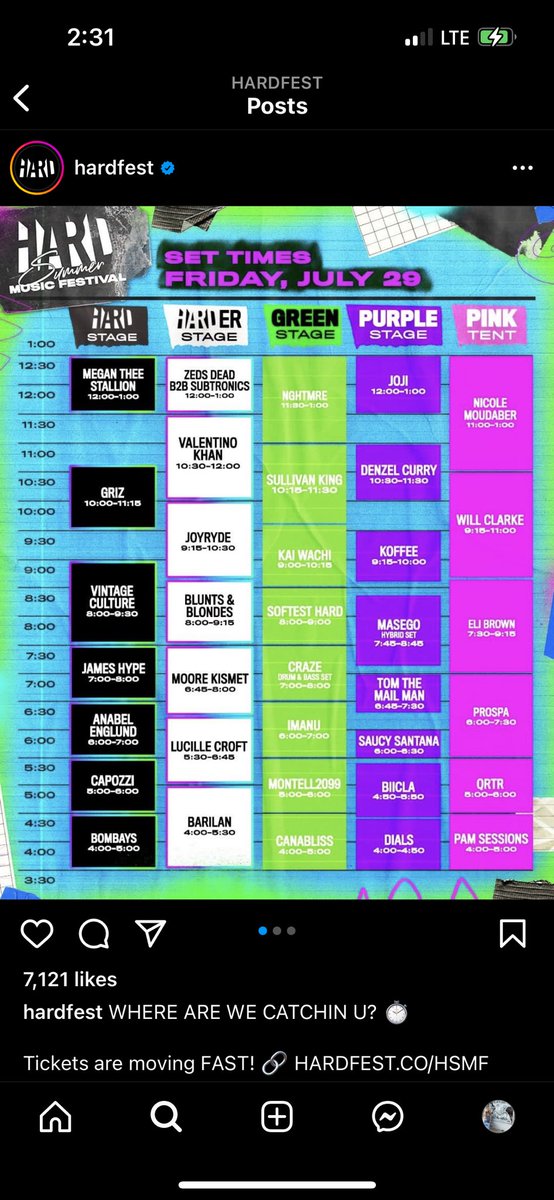 taytaypool's tweet photo. @HARDFEST How are you gonna do this to JSwoog3r and @???? @griz @denzelcurry and @SullivanKing all at the same time!!!! I’m stresssssinnnnn https://t.co/YvToqV0TEi