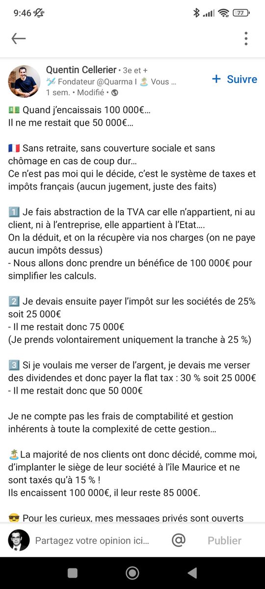 Ahmerlin's tweet photo. J'aime le droit fiscal version linked in https://t.co/JBWyoa7oLj