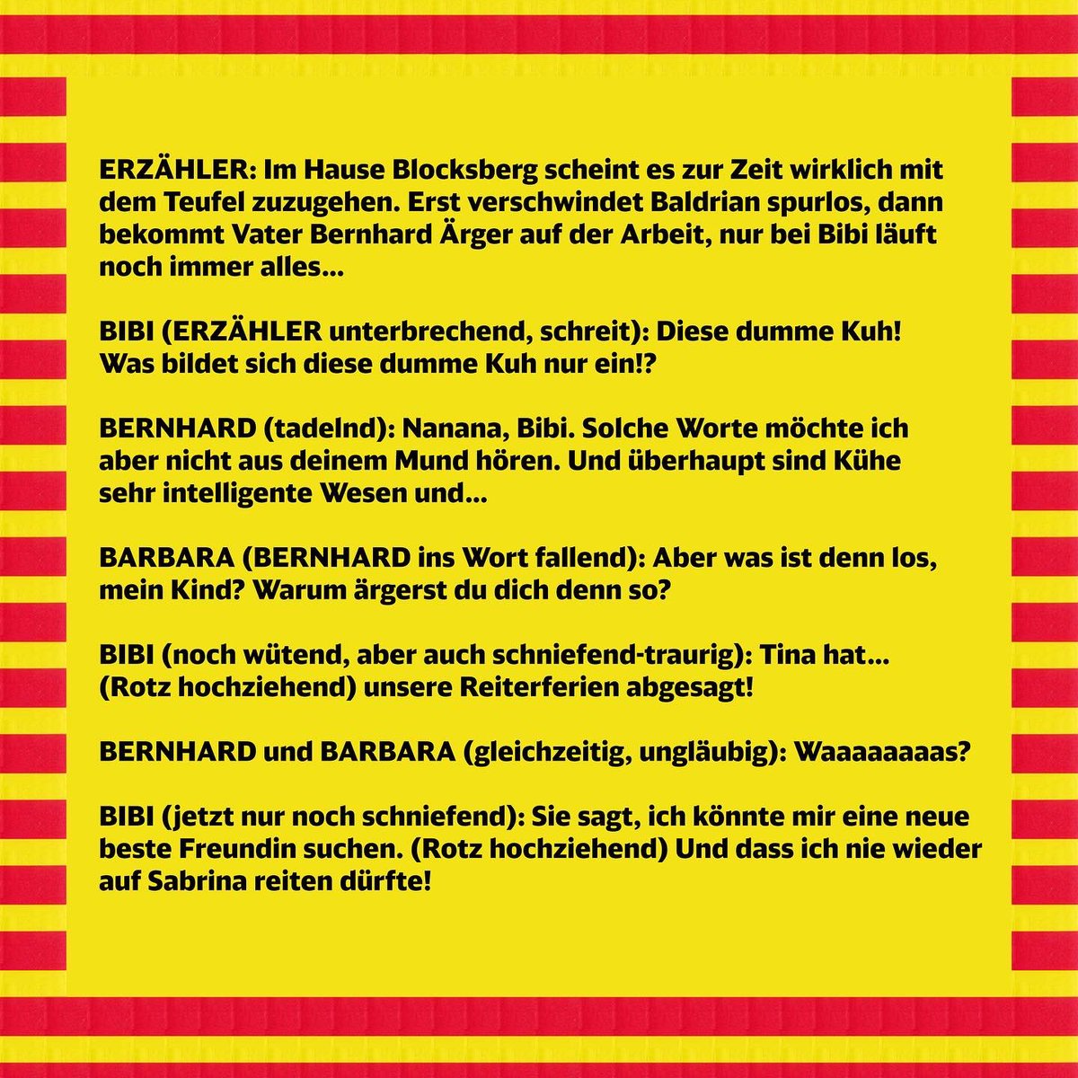 TheMamahuhu's tweet photo. Szene 3! Ab jetzt täglich auf Insta & hier: Mein Fanhörspiel der Hörspielserie „Bibi Blocksberg“ für alle, die schon immer wissen wollten, was mit Bibis Bruder Boris *wirklich* passiert ist: https://t.co/MGmx6fEIMY…
#bibiblocksberg #borisblocksberg #hörspiel #fanfiction https://t.co/nkeQTpvnmg