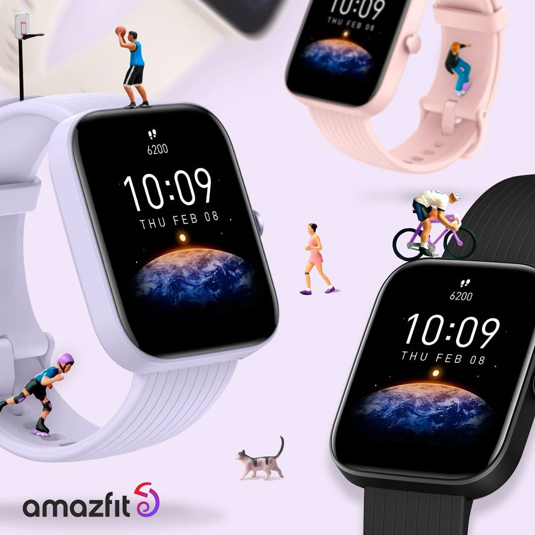 AmazfitNigeria's tweet photo. Bask in the brilliance of the big, bright display 😍⌚✌ The super-sized 1.69" screens of the #Amazfit #Bip3 & #Bip3Pro show all your data in supreme quality.
#Smartwatch #ThinkBigThinkBip #Basketball #Cycling #Skateboarding #Running #Outdoor
#Amazfit #AmazfitNigeria #Nigeria https://t.co/N1QhhagYeB