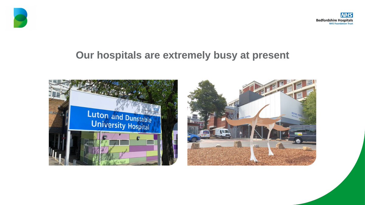 LandDHospital's tweet photo. Due to increasing COVID infection rates, staff shortages and general increased demand for urgent care, our hospitals are extremely busy at present. Please contact your GP or dial NHS 111 first if you have a minor illness or injury. https://t.co/OO2QJ8Taf6