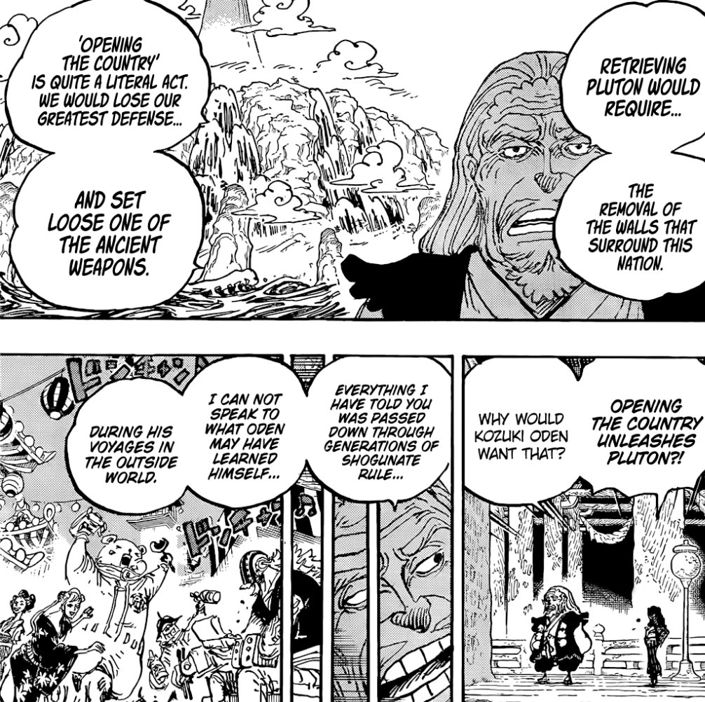 🌠M0RN1N9STAR🌠 on X: I know have so many questions.but whatever Oden  learned in his quest to the One Piece one things for sure opening wano and  freeing Pluton is a must at