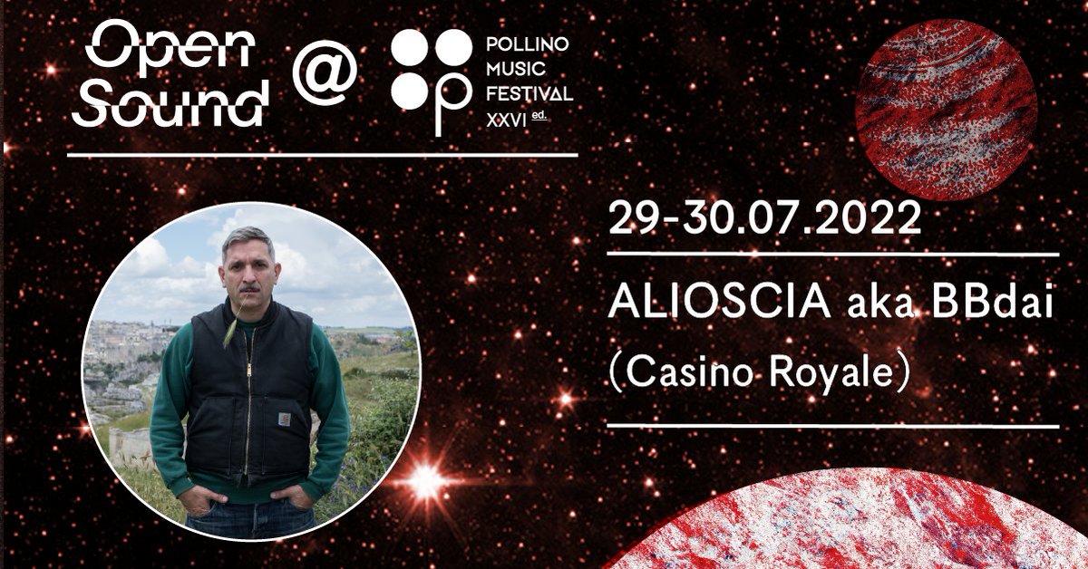 ☄29 e 30 LUGLIO ☄ @ <a href="/PollinoMusic/">PollinoMusicFestival</a> 
Nella doppia veste di dj selecter e Ambassador del progetto #OpenSound, #AliosciaBisceglia narrerà la strada che ha portato alle composizioni e performance inedite nate da questo percorso tra il il 2019 e il 2021.
🎟  pollinomusicfestival.it