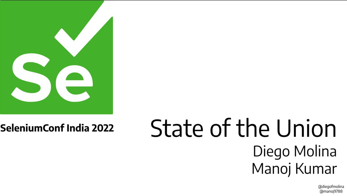 manoj9788's tweet photo. All thanks to @shs96c for the help and motivation. Here I am, along with @diegofmolina all ready to present the State of the Union Keynote at #SeleniumConfIndia #SeConf2022
https://t.co/Axy4cyXROw #testing #automation #devrel #lambdatest #saucelabs #applitools #browserstack https://t.co/7QtCFSSLgb