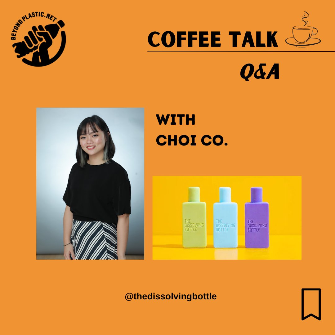 BEYONDPLASTIC_'s tweet photo. This week we welcome Choi Co, Associate Creative Director of BBDO Guerrero, who designed the Dissolving Bottle to talk with us over a coffee ☕️ 

Read the full interview 👉👉👉 https://t.co/rv4hvkFRTO https://t.co/xm52is3Zvn