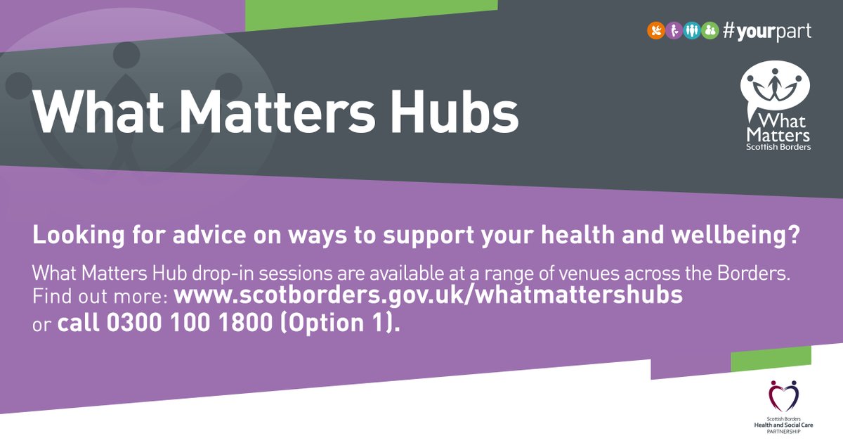 If you're at the Border Union Show today or tomorrow, look out for our What Matters Hub staff if you'd like an informal chat about the range of health and social care services that may be helpful to support your health and wellbeing. Find out more at: ow.ly/BmiG50JTLoi