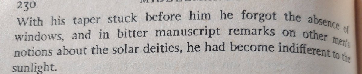 Had to stop writing yesterday because I got caught up writing things that didn't need to be written. I knew I was going into details of people's arguments that had no home in my thesis, but I couldn't shift to other stuff so had to just step away.
Middlemarch this morning...